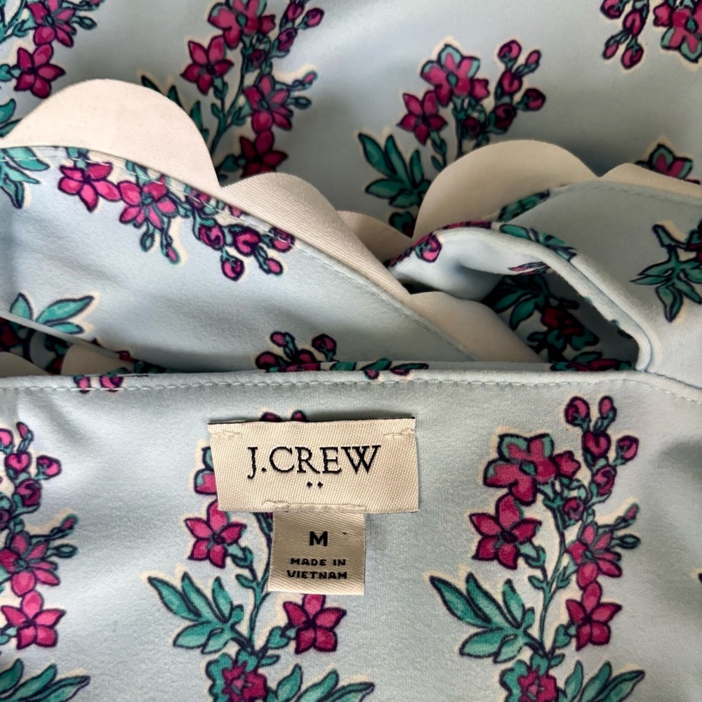 J. Crew Active Floral Scalloped Trim Dress - Picture 8 of 8